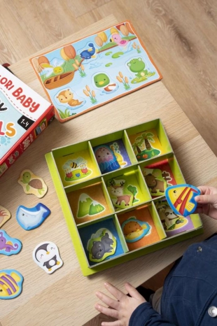 Boîte Montessori pour bébé - animaux
