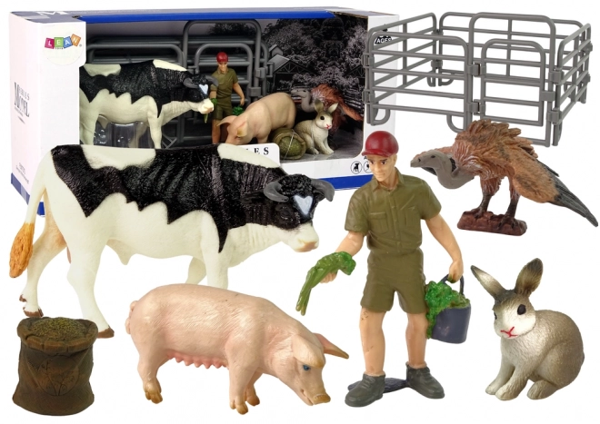 grand ensemble de figurines d'animaux de la ferme