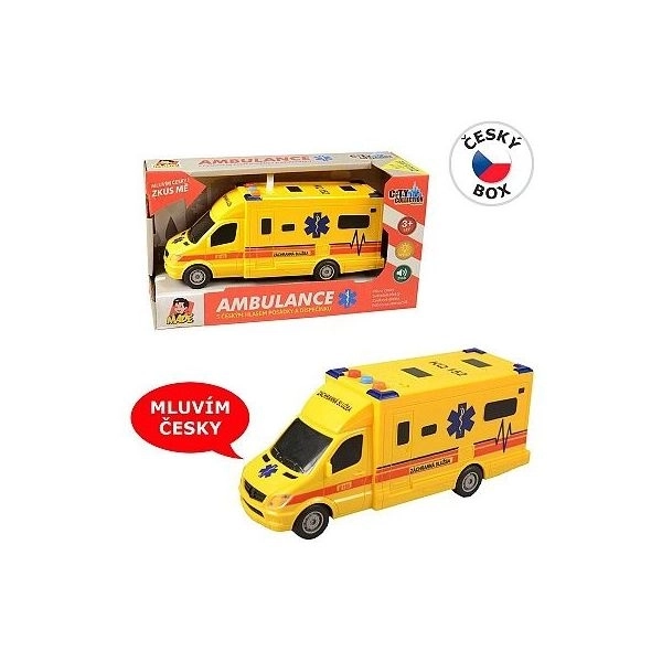 Ambulance à inertie avec effets lumineux et sonores