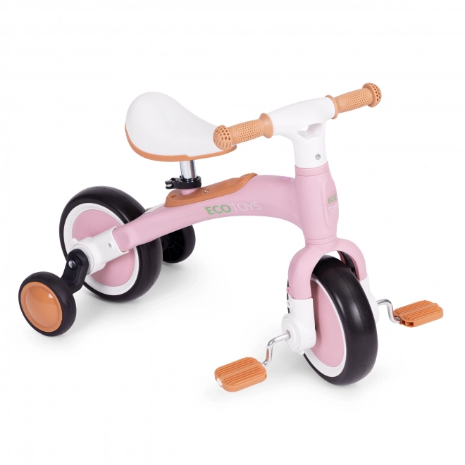 Vélo d'équilibre avec pédales - roues latérales d'entraînement 3 en 1 ECOTOYS