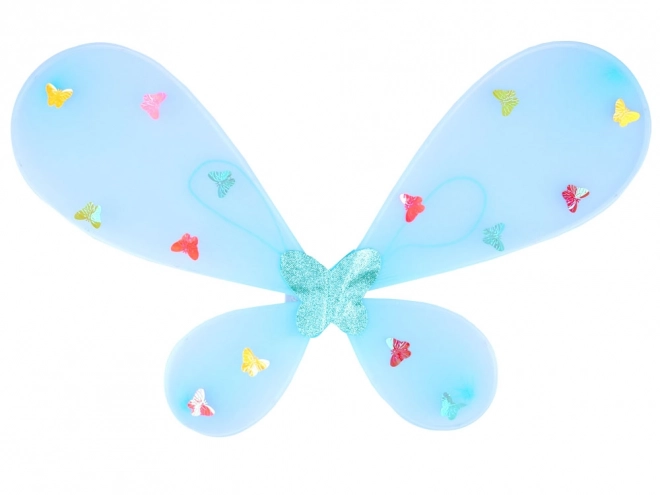 Costume de fée bleue lumineuse pour petite avec ailes de papillon