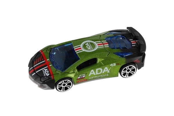 Voiture de sport 6 pièces métal/plastique 8cm à roue libre en boîte 10,5x27,5x4cm