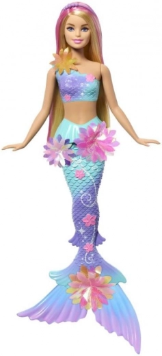 barbie sirène magique aux fleurs blond