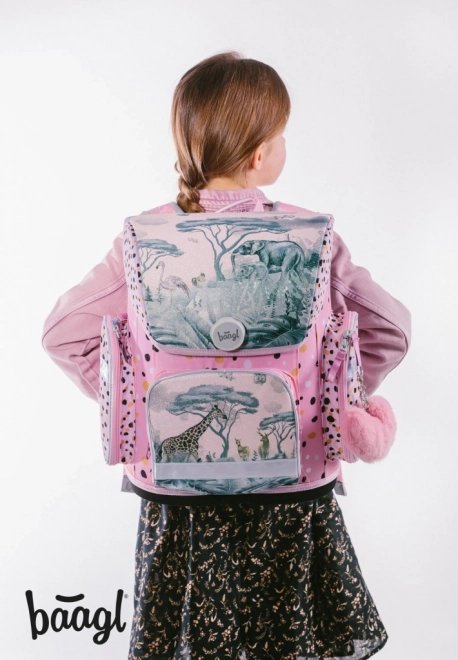 BAAGL SET 3 Ergo Safari : cartable, trousse, sac