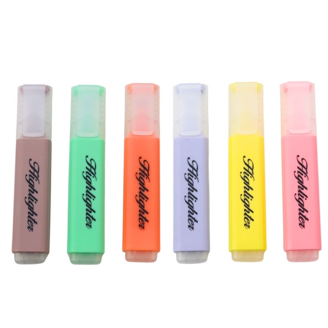 Ensemble de surligneurs couleurs pastel 6 pcs