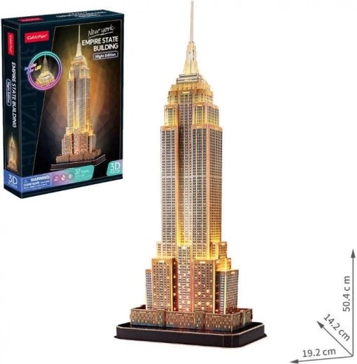 Puzzle 3D lumineux Empire State Building Édition Nuit 37 pièces