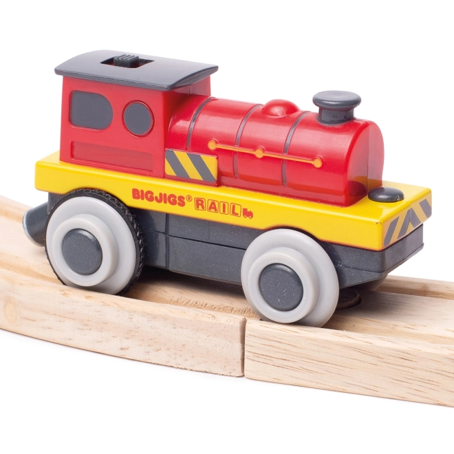 Bigjigs Rail Locomotive Électrique Rouge Puissante