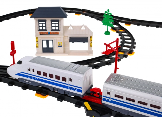 Grande voie ferrée électrique avec accessoires pour enfants 3+