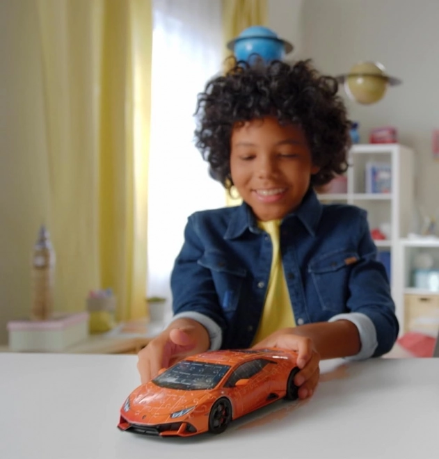 Puzzle 108 pièces 3D Véhicules Lamborghini Huracan Evo Arancio