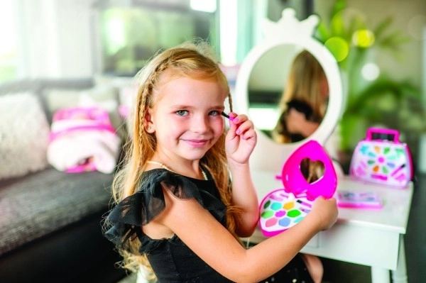 Ensemble de maquillage pour enfants beauted palette avec miroir à fermeture magnétique 11x14,5x1cm sous cellophane