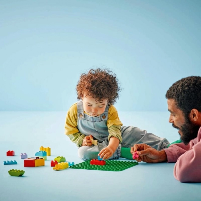 Lego Duplo plaque de construction verte