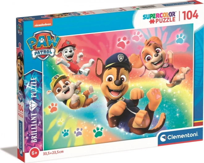 Puzzle Brilliant 104 pièces PAW PATROL CLEMENTONI