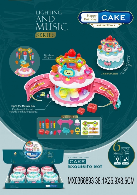 Jeu de fête d'anniversaire gâteau