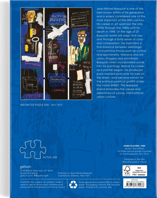 Puzzle Basquiat : joueurs au cor de chasse 500 pièces