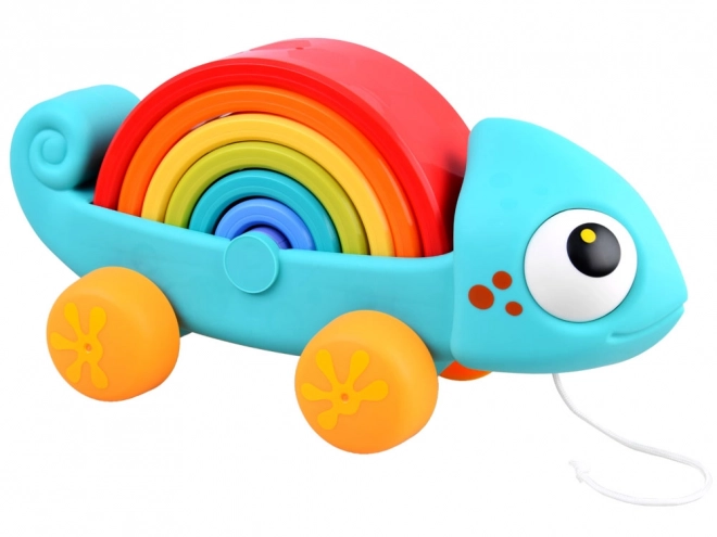 Puzzle arc-en-ciel Caméléon Montessori 18m+