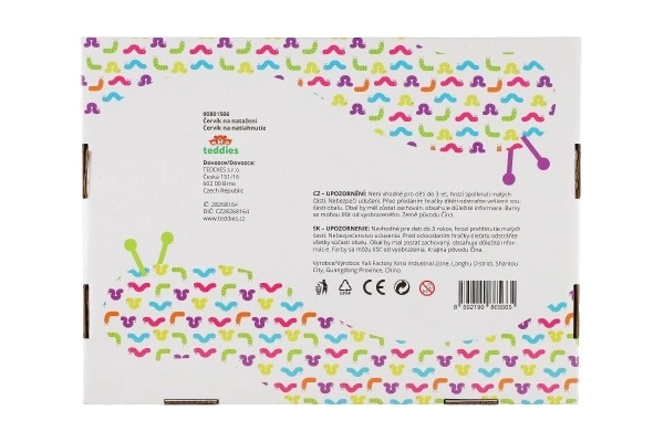Ver à ventouse rampant en plastique 13cm 6 couleurs 12 pcs en boîte