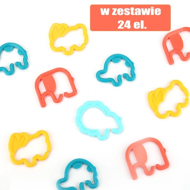 Woopie jouets sensoriels pour bébés - chaîne animale 24 pcs