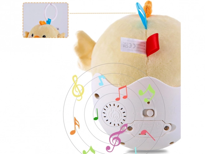 Poulet musical interactif avec 12 berceuses