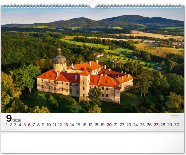 Calendrier mural Panoramata Tchèque 2026