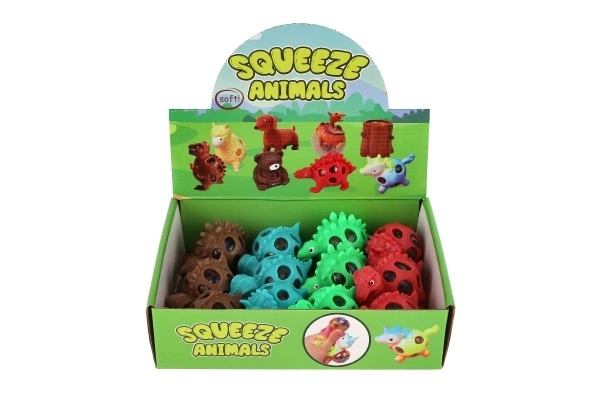 Dinosaurus anti-stress pâte malléable 7x5cm 4 couleurs en sachet