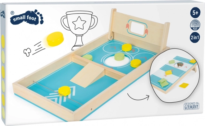 Petit pied Jeu 2-en-1 Cornhole et hockey de table Actif