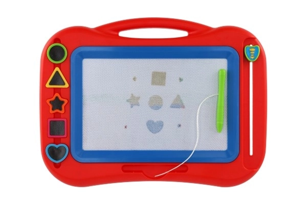 Tableau magnétique rouge avec tampons