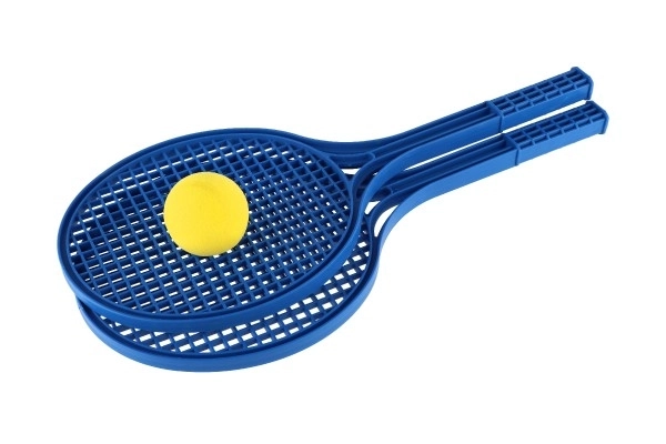 Tennis souple plastique coloré + balle 53cm en filet
