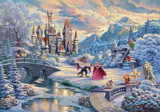 SCHMIDT Puzzle La Belle et la Bête : Magie hivernale 1000 pièces