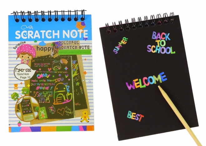 Carnet à gratter pour enfants bleu