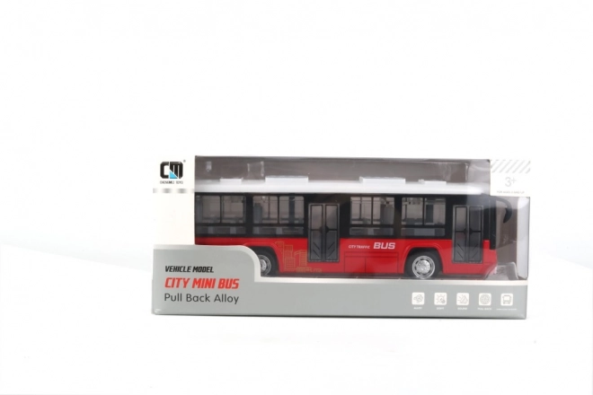 Autobus avec effets lumineux rouge
