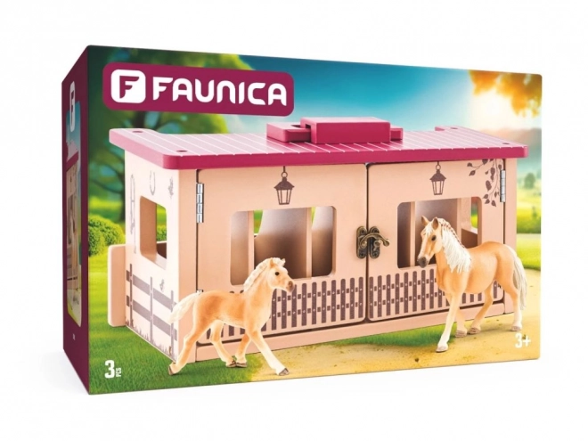 Écurie en bois pour 6 chevaux