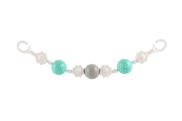 Chaîne colorée avec boules pour poussette 41 cm
