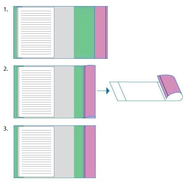 Couverture universelle pour livres et cahiers avec bande adhésive