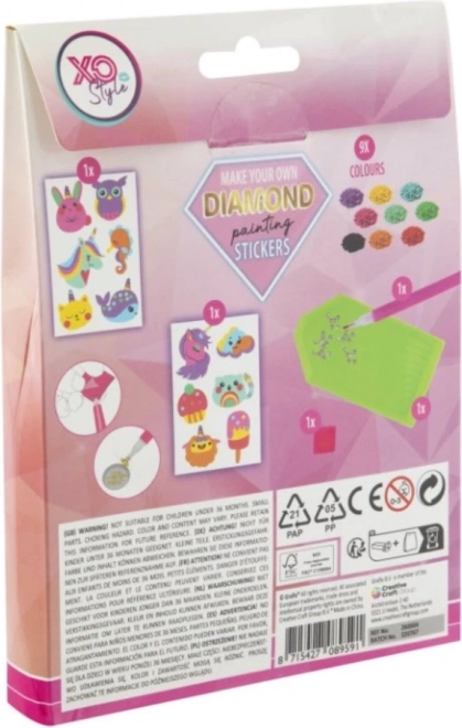 GRAFIX Peinture diamant autocollants Licorne 12pcs