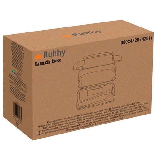Boîte à déjeuner - boîte à goûter 750ml Ruhhy 24528