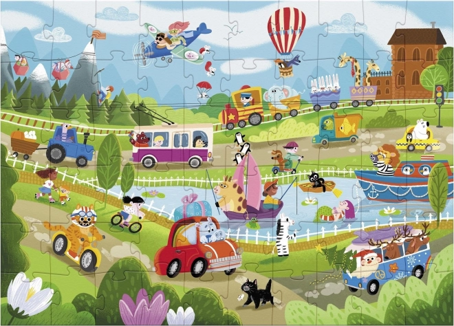 DODO Puzzle Transport à la campagne 60 pièces