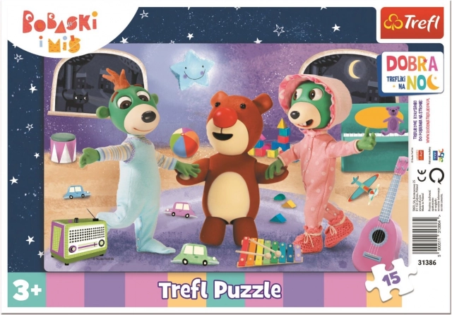 Puzzle Bonne nuit Treflíci – l’heure d’aller dormir, 15 pièces