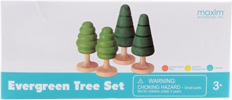 Ensemble d’arbres en bois pour circuits de train