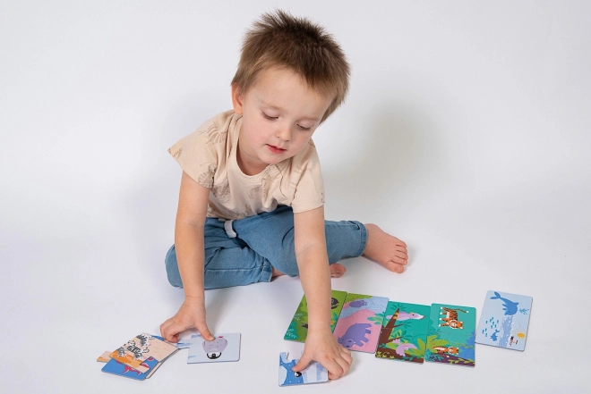 KukiKuk 80036 Véééliké duo puzzle Où vivent les animaux