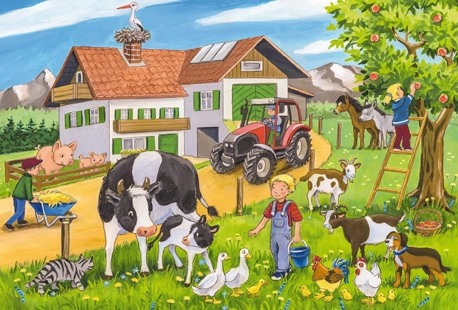 Puzzle Schmidt à la ferme 3x24 pièces