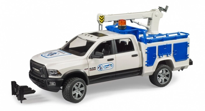 Véhicule de service Bruder RAM 2500 avec bras pivotant et gyrophare
