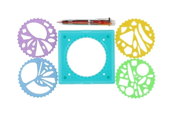 Règle Inspiro + stylo 6 couleurs en plastique dans une boîte 24x24x2cm