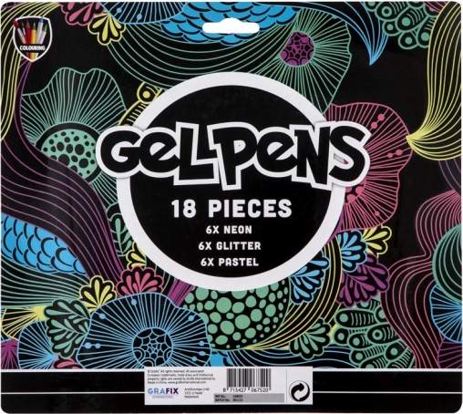 Set de 18 stylos gel