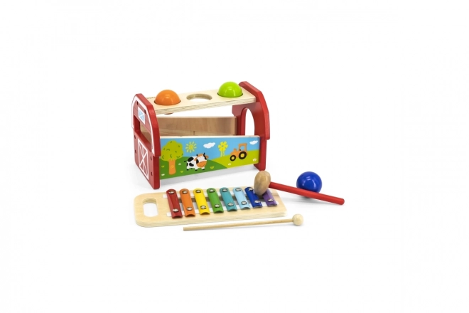 Maillet en bois et xylophone