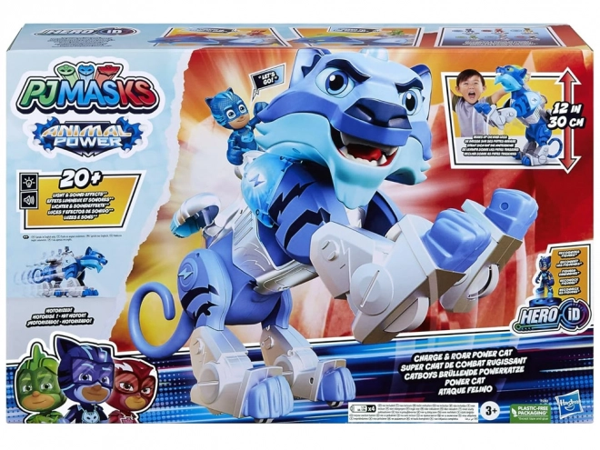 PJMasks Chat Courageux Rugissant avec figurine
