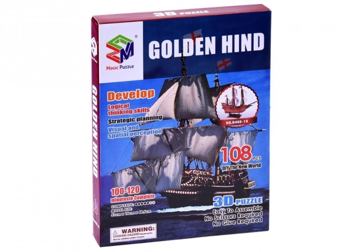Puzzle 3D navire Golden Hind