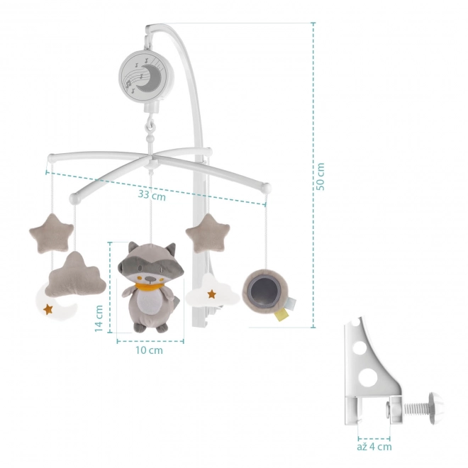 Mobile musical pour berceau Elephant