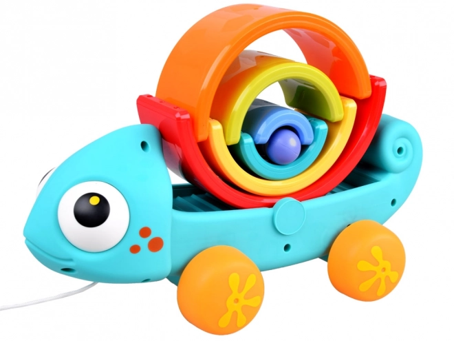 Puzzle arc-en-ciel Caméléon Montessori 18m+