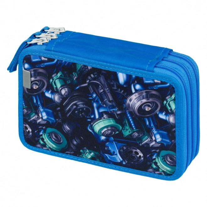 BAAGL Trousse scolaire à trois étages Voiture de course