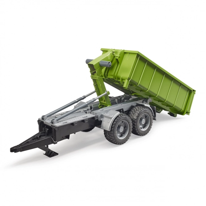 Bruder Voiture verte avec conteneur basculant échelle : 1:16